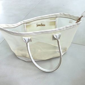 Clear white tote bag